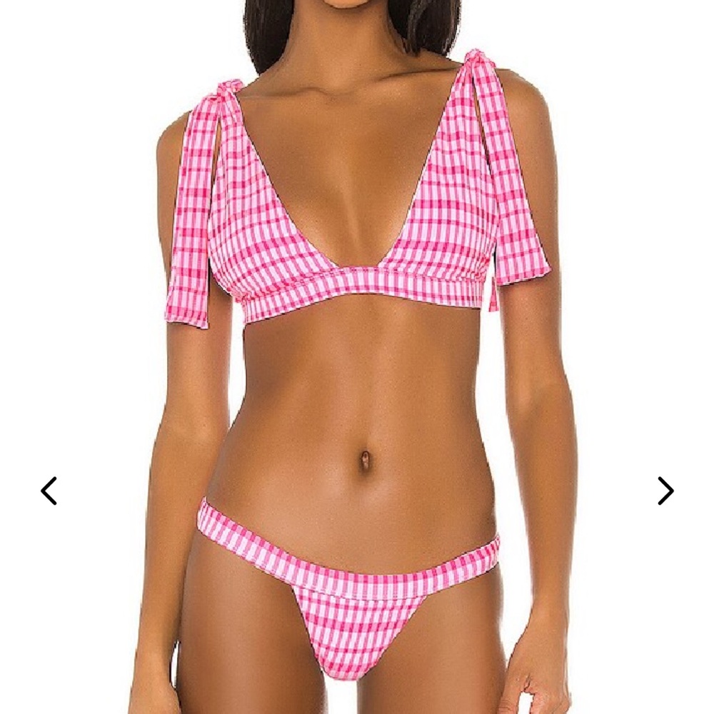 Pink Gingham Bikini Set